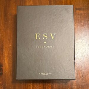 Crossway ESV Heirloom Study Bible in black goatskin